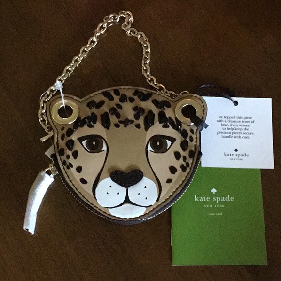 Kate Spade Leopard coin purse wristlet - Picture 4 of 8